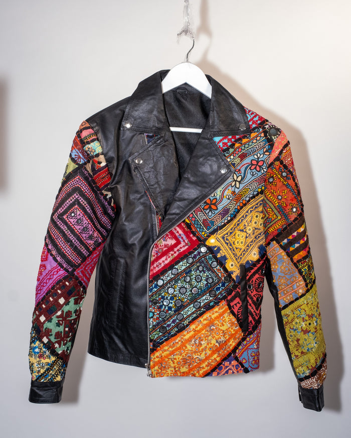 Ralli Leather Jacket — No. 02 — Regular Full Patchwork — Size S