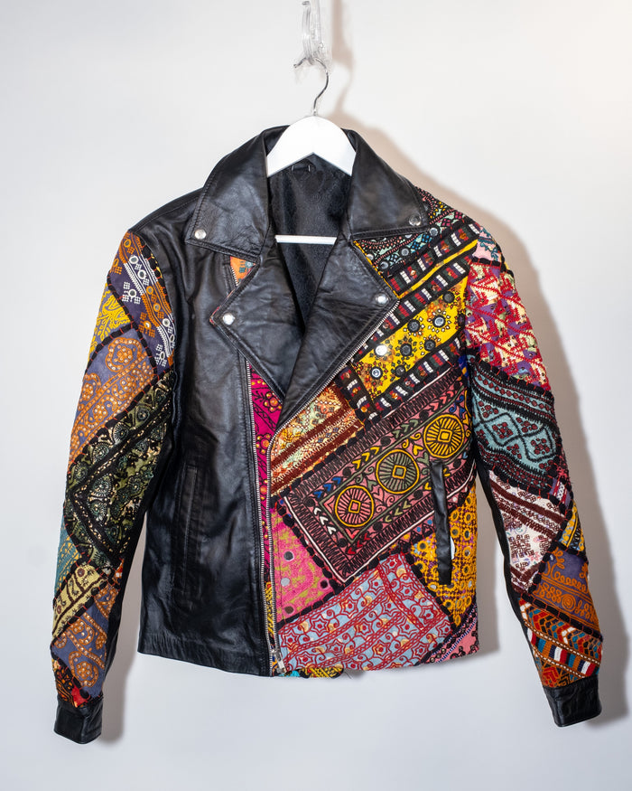Ralli Leather Jacket — No. 01 — Regular Full Patchwork — Size S