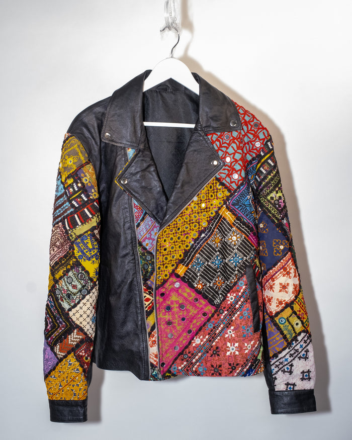 Ralli Leather Jacket — No. 18 — Regular Full Patchwork — Size L