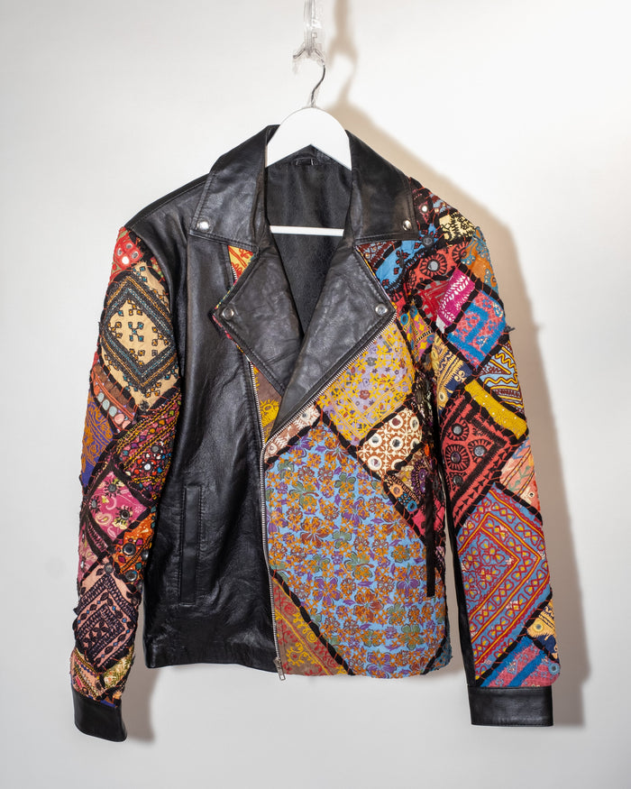 Ralli Leather Jacket — No. 22 — Regular Full Patchwork — Size M