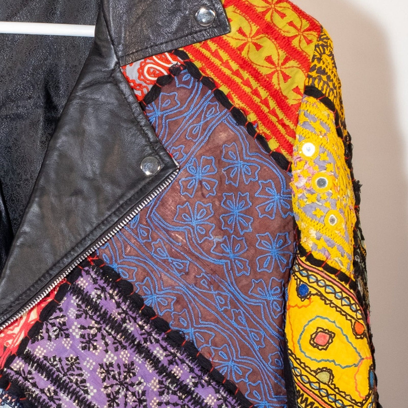 Ralli Leather Jacket — No. 03 — Regular Full Patchwork — Size S